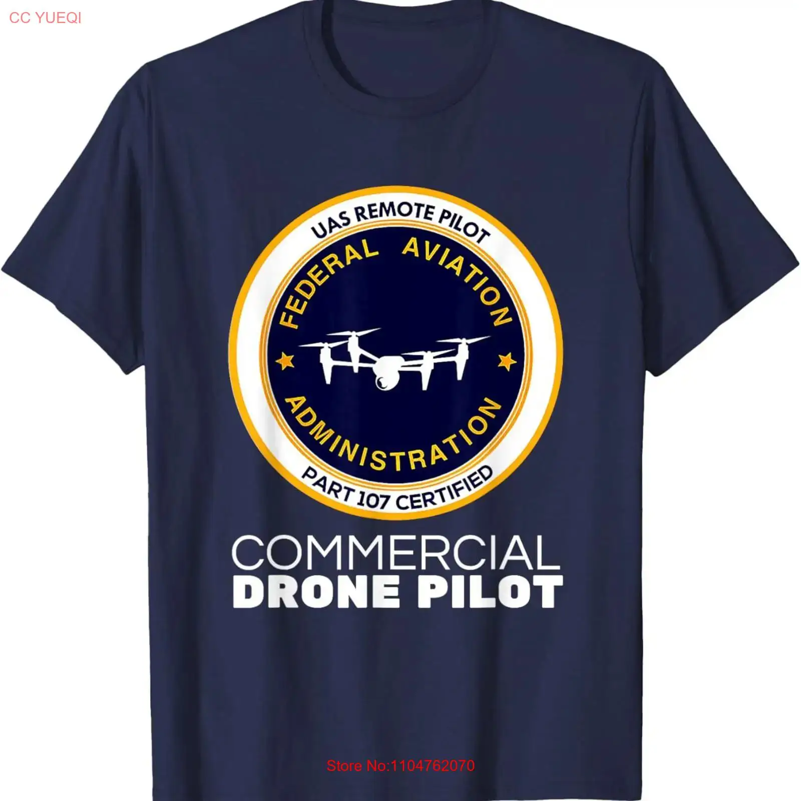 Commercial Shirt Printing - FAA Commercial Drone Pilot T Shirt