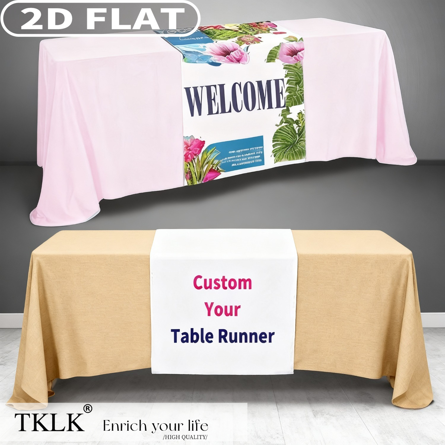 Commercial Printing Ink - 1pc Customizable Polyester Tablecloths with Commercial