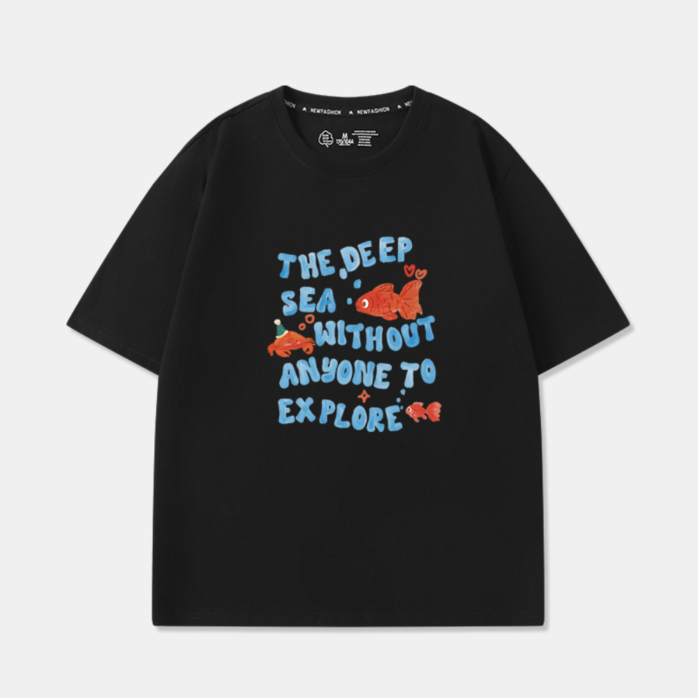 Printing Qc - Cute Cartoon Letter Print T-Shirts for
