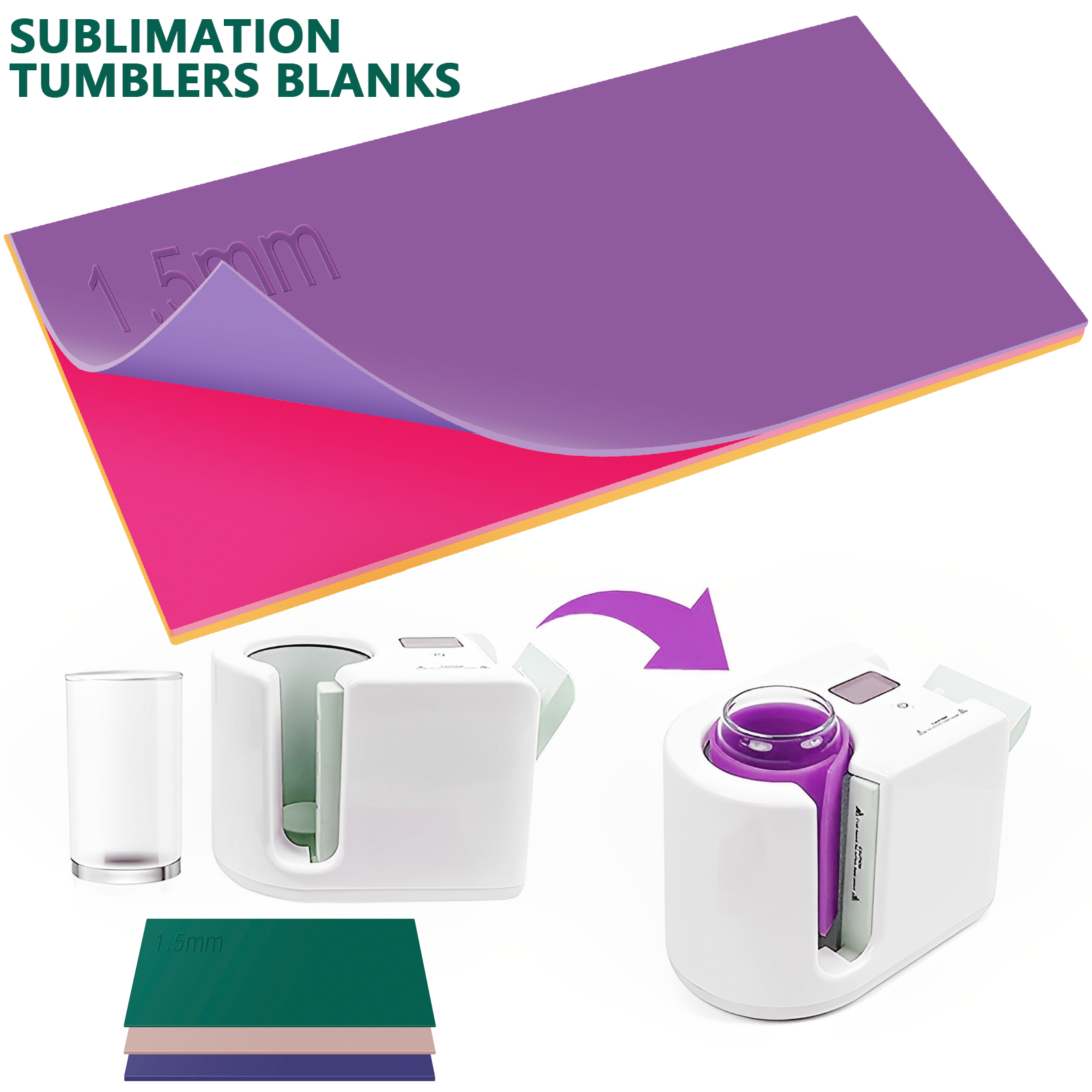 3Pcs Sublimation Tumbler Wrap  - Commercial Printing Press review and price