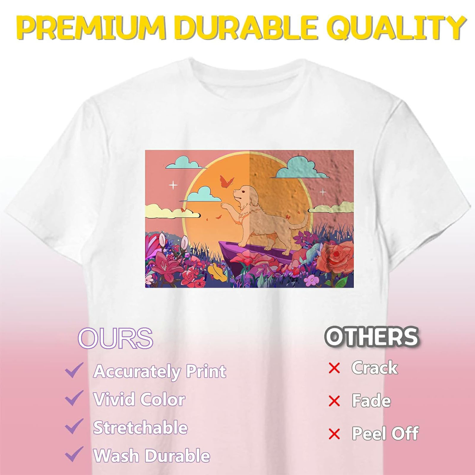 5 Sheets A4 Heat Transfer Pape - Printable Heat Transfer Vinyl review and price