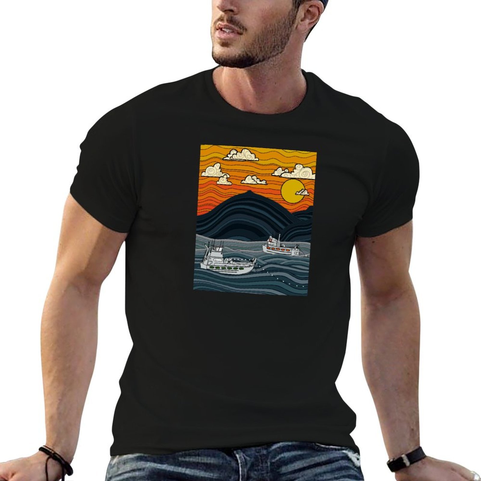 Commercial Fishing T-Shirt ani - Commercial Shirt Printing review and price