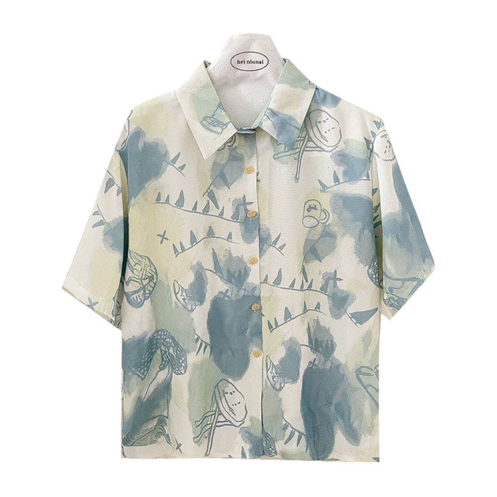 Women Summer Casual Print Shir - Printing Qc review and price