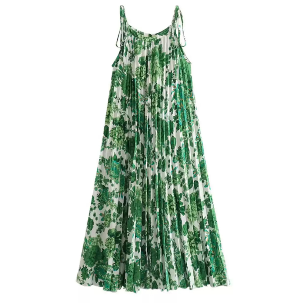 Summer Green Floral Print Slip - Printing Qc review and price