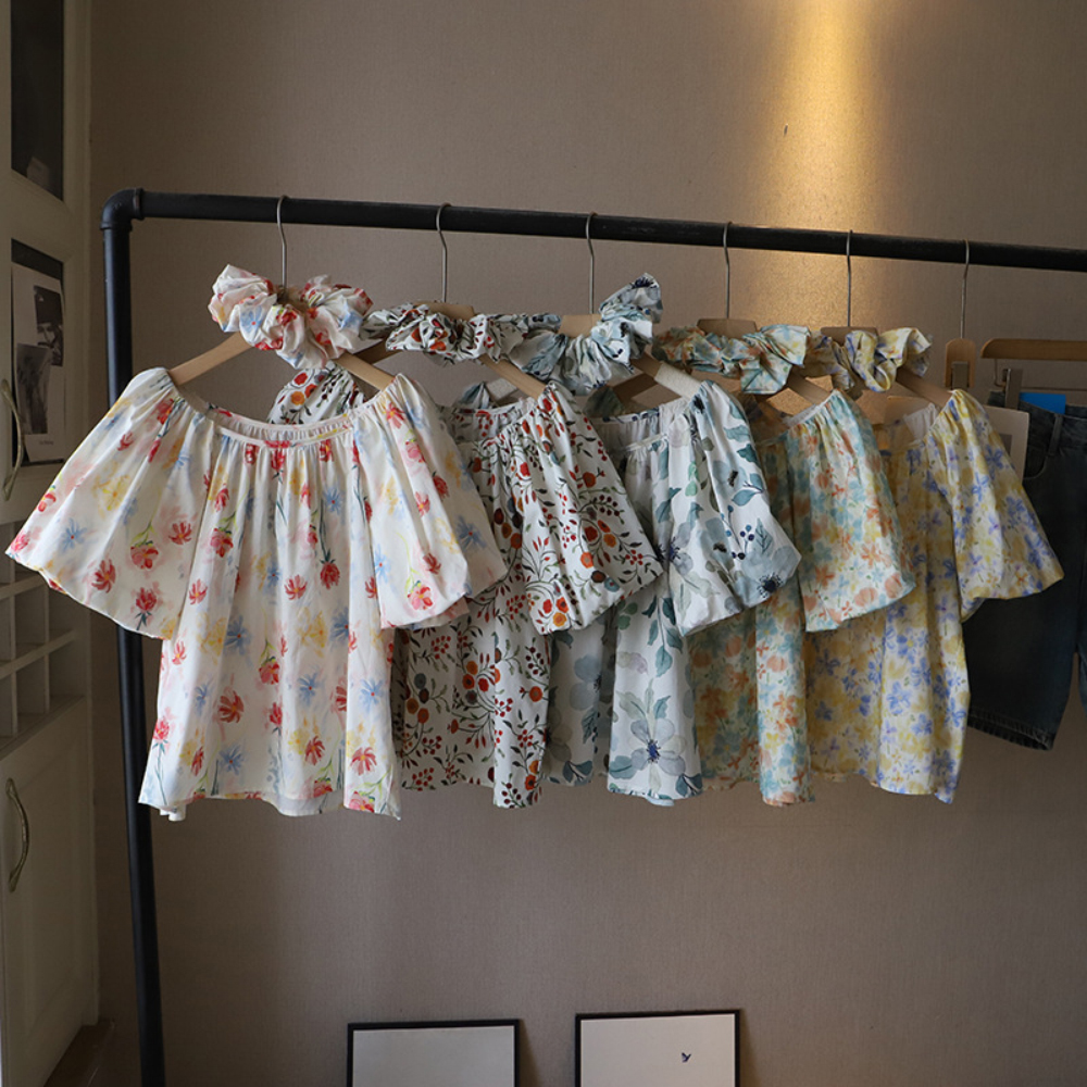 Women's Slash Neck Floral Prin - Printing Qc review and price