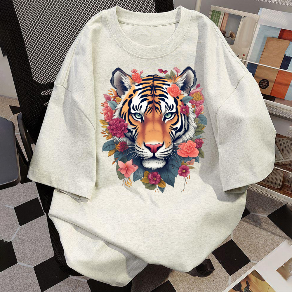 25cm Lion Tiger Flower Animal  - Printable Heat Transfer Vinyl review and price