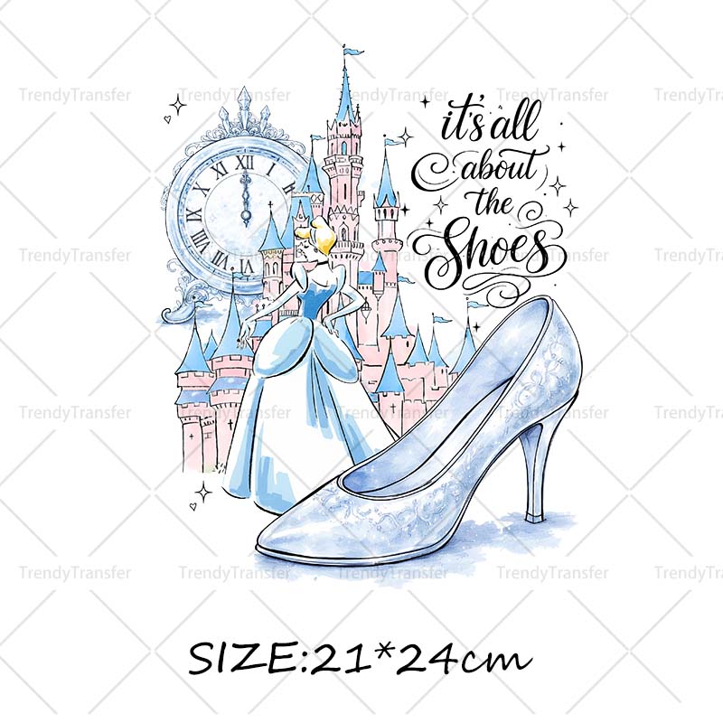 Cinderella Crystal shoes Iron  - Printable Heat Transfer Vinyl review and price