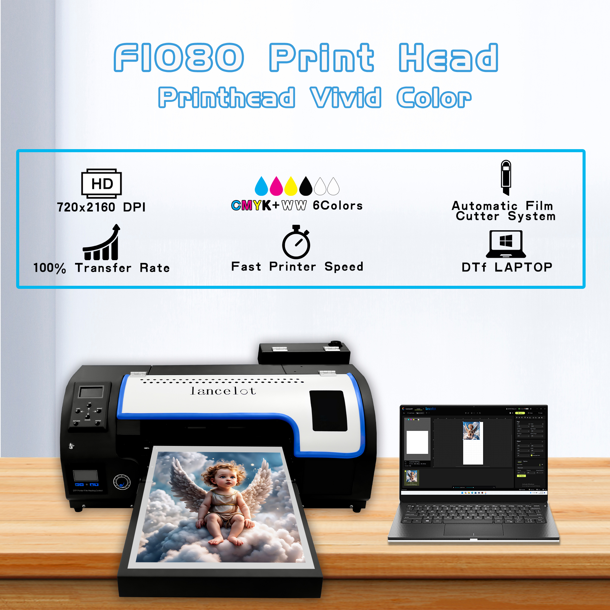 Lancelot A3 M1630 Pro DTF Prin - Commercial Dtf Printing review and price