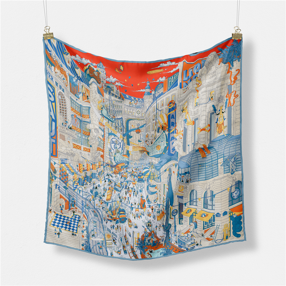 Twill Silk Scarf Woman Commerc - Commercial Wrap Printing review and price
