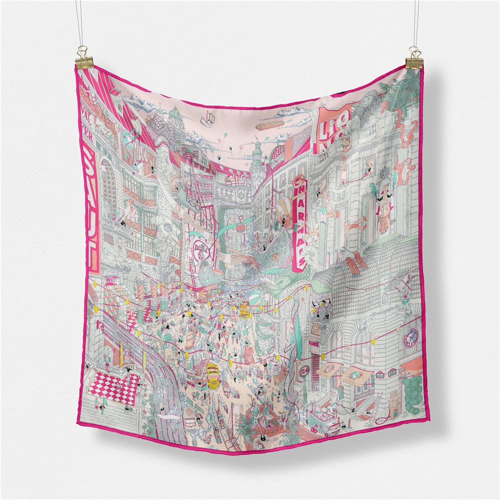 Twill Silk Scarf Woman Commerc - Commercial Wrap Printing review and price