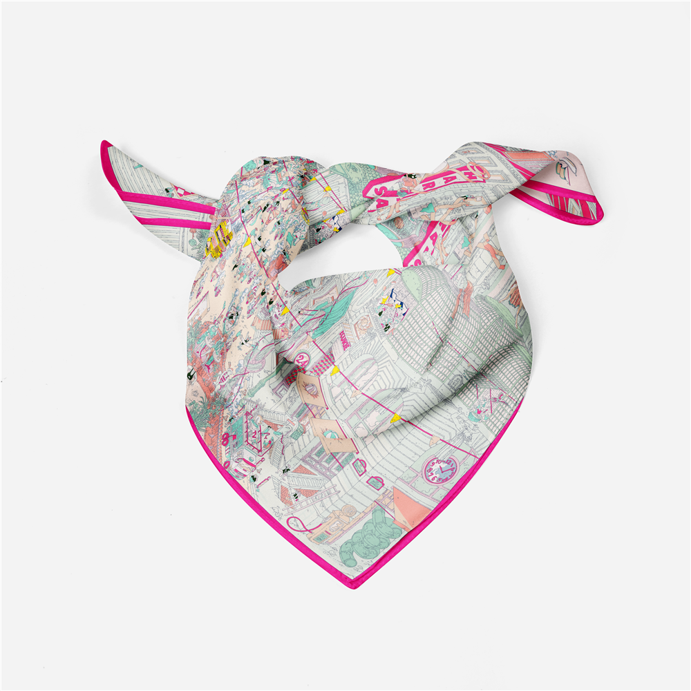 Twill Silk Scarf Woman Commerc - Commercial Wrap Printing review and price
