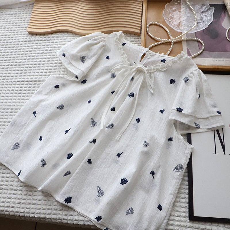 Simple White Women Shirt Embro - Printing Qc review and price
