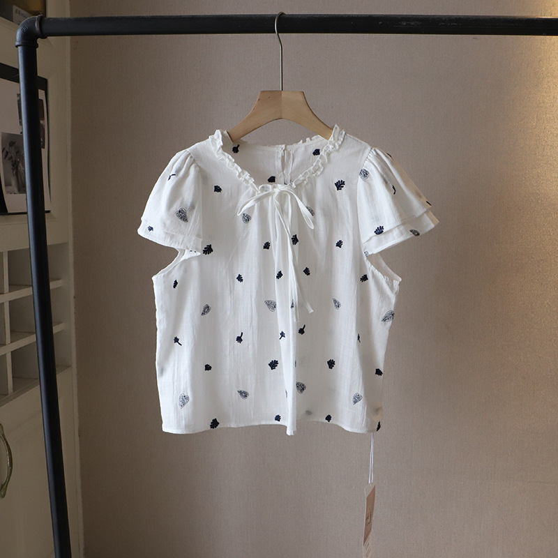 Simple White Women Shirt Embro - Printing Qc review and price