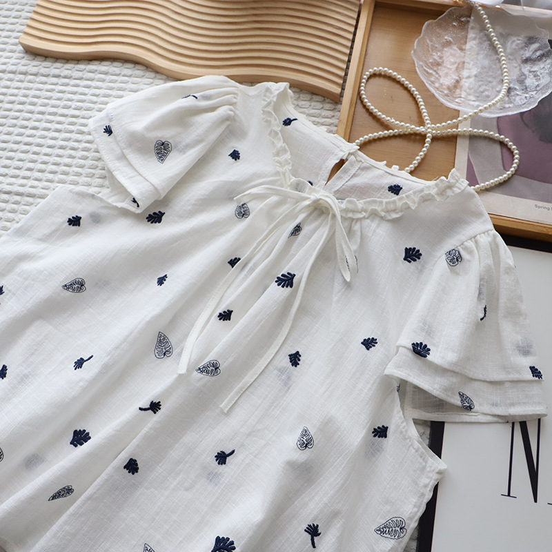 Simple White Women Shirt Embro - Printing Qc review and price