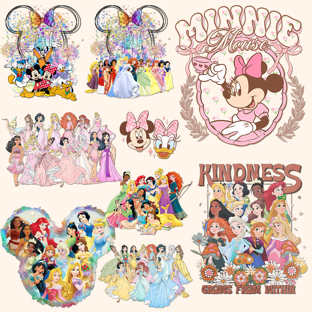 Retro Mickey Minnie Pink Princ - Printable Heat Transfer Vinyl review and price