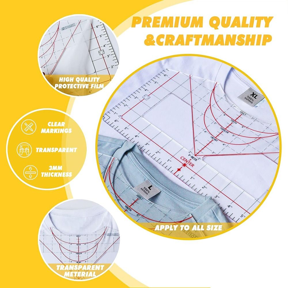 Tshirt Ruler Guide for Vinyl A - Commercial Printing Press review and price